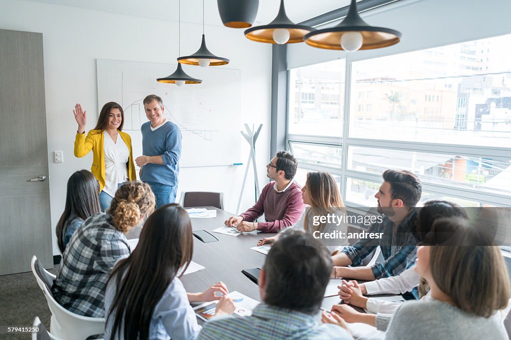 People in a business meeting