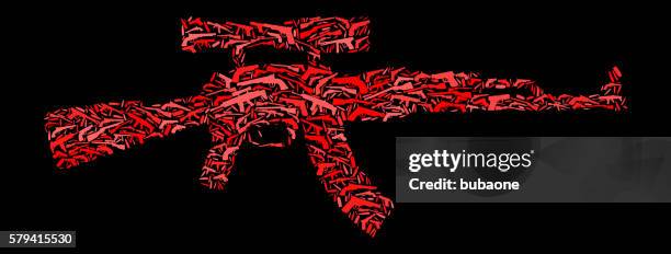 machine gun gun icon pattern background - gun range background stock illustrations