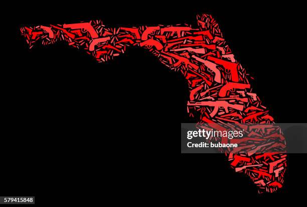 florida gun icon pattern background - machine gun stock illustrations