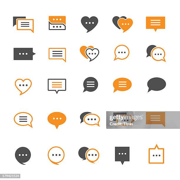 speech bubble icon - comments box stock illustrations