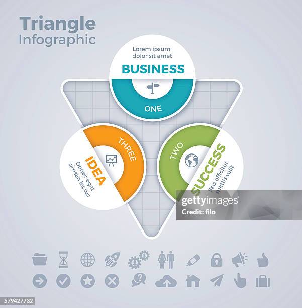 ilustraciones, imágenes clip art, dibujos animados e iconos de stock de infografía de tres pasos - terno