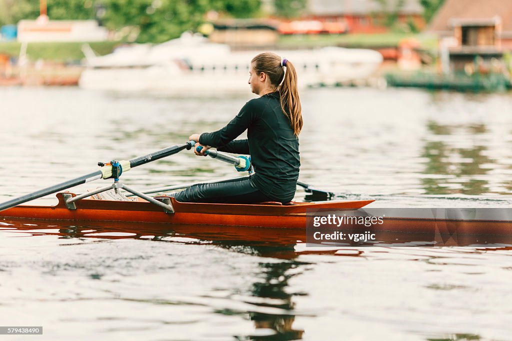 Single Rower Scull Single Scull Rowing High-Res Stock Photo - Getty Images