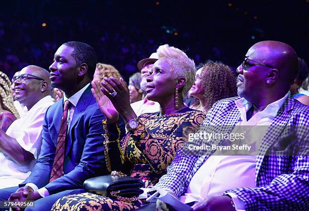 Comedians Sommore and Earthquake during the 2016 Neighborhood Awards hosted by Steve Harvey at the Mandalay Bay Events Center on July 23, 2016 in Las...