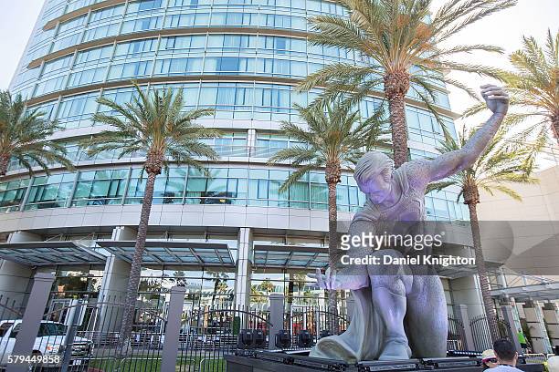 Statue of Superman on display outside Comic-Con International - Day 3 on July 22, 2016 in San Diego, California.