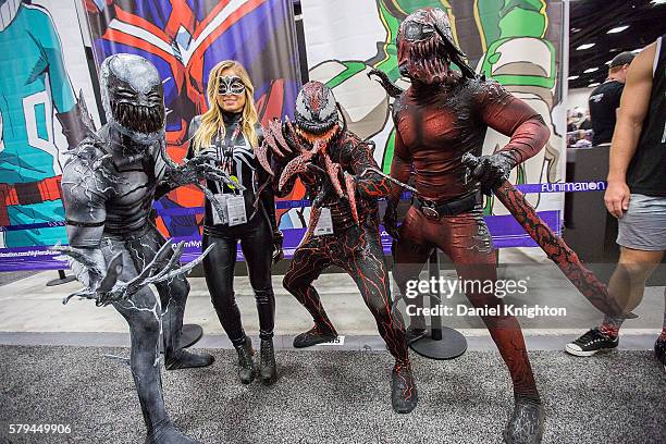 Costumed fans attend Comic-Con International - Day 3 on July 22, 2016 in San Diego, California.