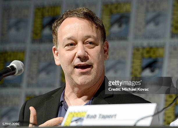 Director Sam Raimi speaks on stage during the "Ash vs Evil Dead" panel during Comic-Con International at the San Diego Convention Center on July 23,...