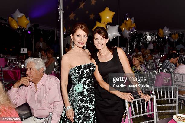 Jean Shafiroff and Anna Throne-Holst attend Ellen Hermanson Foundation Starry Night Gala on July 23, 2016 in Southampton, New York.