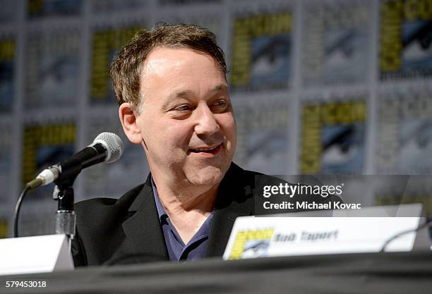 Director Sam Raimi speaks on stage during the "Ash vs Evil Dead" panel during Comic-Con International at the San Diego Convention Center on July 23,...