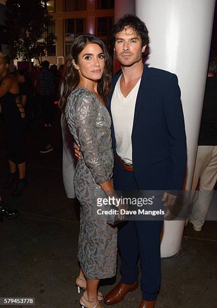 Actors Nikki Reed and Ian Somerhalder attend Entertainment Weekly's Comic-Con Bash held at Float, Hard Rock Hotel San Diego on July 23, 2016 in San...