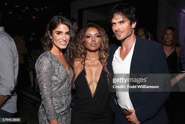 Actors Nikki Reed, Kat Graham and Ian Somerhalder attend Entertainment Weekly's Comic-Con Bash held at Float, Hard Rock Hotel San Diego on July 23,...