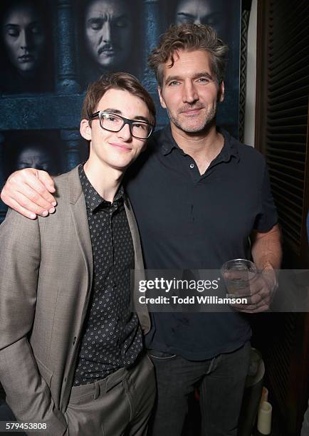 Actor Isaac Hempstead Wright and executive producer/writer David Benioff attend Entertainment Weekly's Comic-Con Bash held at Float, Hard Rock Hotel...
