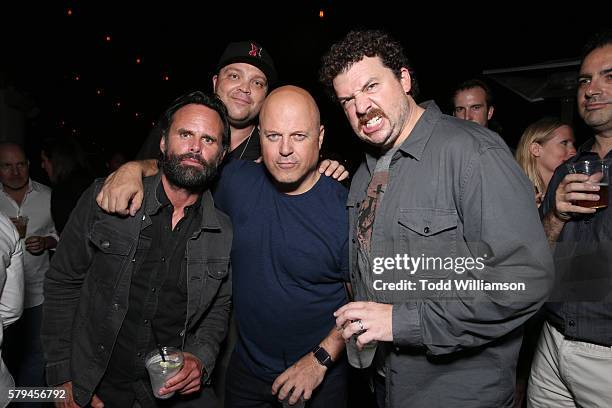 Actors Walton Goggins, Michael Chiklis and Danny McBride attend Entertainment Weekly's Comic-Con Bash held at Float, Hard Rock Hotel San Diego on...