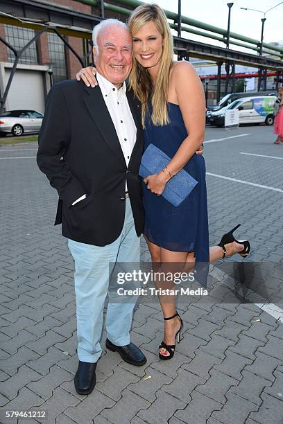 Verena Wriedt and her father Hubertus Wriedt attend the Unique show during Platform Fashion July 2016 at Areal Boehler on July 23, 2016 in...