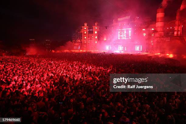 General view of the festival area during the ParookaVille Festival on July 15, 2016 in Weeze, Germany.