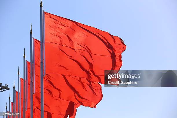 tiananmen square during the national people's congress meeting,beijing - the chinese national peoples congress takes place stock pictures, royalty-free photos & images