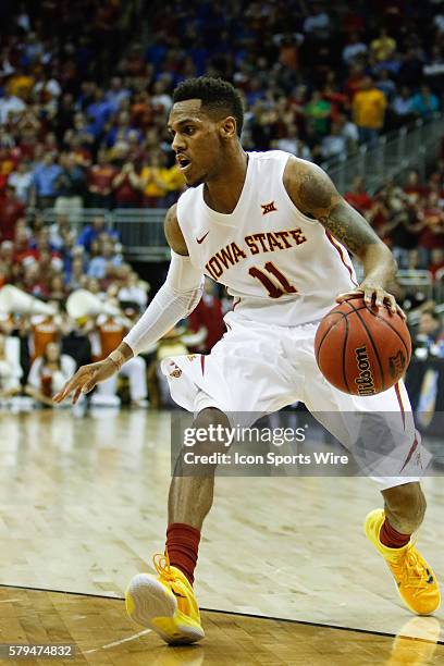 Iowa State guard Monte Morris during the Thursday game between Iowa State and Texas in the Big 12 Tournament at the Sprint Center. Iowa State...