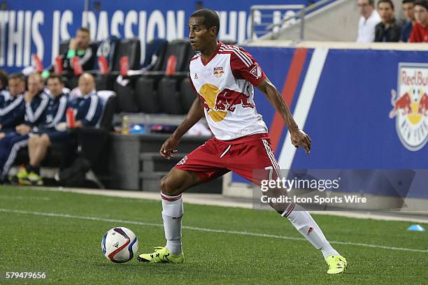 New York Red Bulls defender Roy Miller during the second half of the game between the New York Red Bulls and the Vancouver FC played at Red Bull...