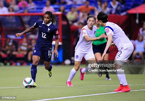 Midfielder Elodie Thomis of France during the FIFA 2015 Women's World Cup Round of 16 match between France and Korea at the Olympic Stadium in...