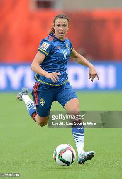 Sweden's Jessica Samuelsson action against Australia at the FIFA Womens World Cup at Commonwealth Stadium in Edmonton, Alberta, Canada.