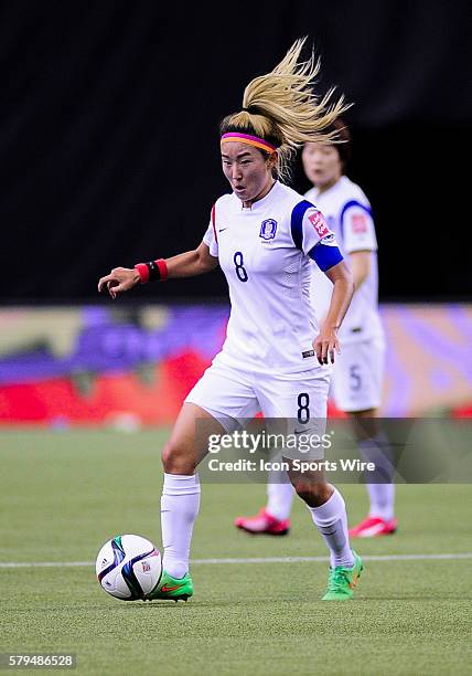 Midfielder Cho Sohyun of Korea Republic during the FIFA 2015 Women's World Cup Round of 16 match between France and Korea at the Olympic Stadium in...