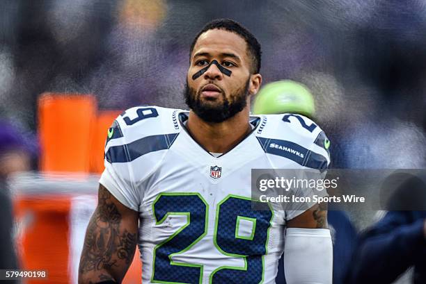 Seattle Seahawks Safety Earl Thomas [8276] in action during a NFL game between the Minnesota Vikings and the Seattle Seahawks at Mall Of America...