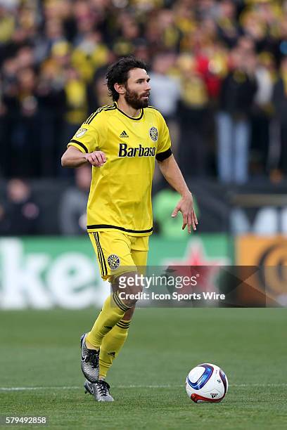 Columbus's Michael Parkhurst. The Columbus Crew SC hosted the Portland Timbers FC at Mapfre Stadium in Columbus, Ohio in MLS Cup 2015, Major League...
