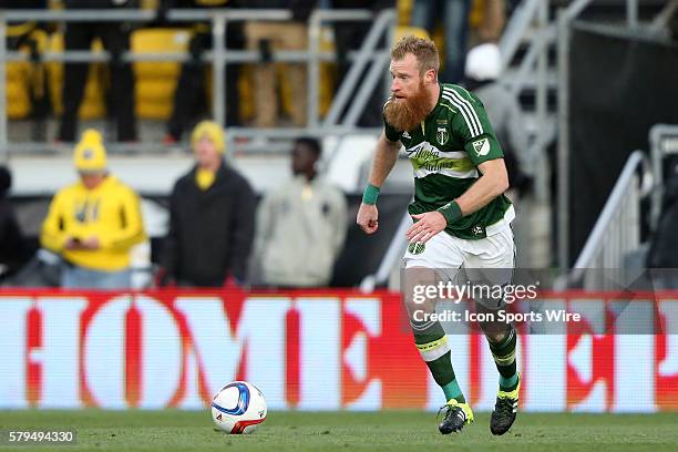 Portland's Nat Borchers. The Columbus Crew SC hosted the Portland Timbers FC at Mapfre Stadium in Columbus, Ohio in MLS Cup 2015, Major League...