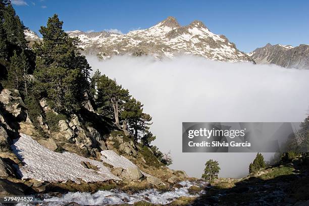 restanca refugi, aigüestortes nacional park, lleida. catalonia - deportista 個照片及圖片檔