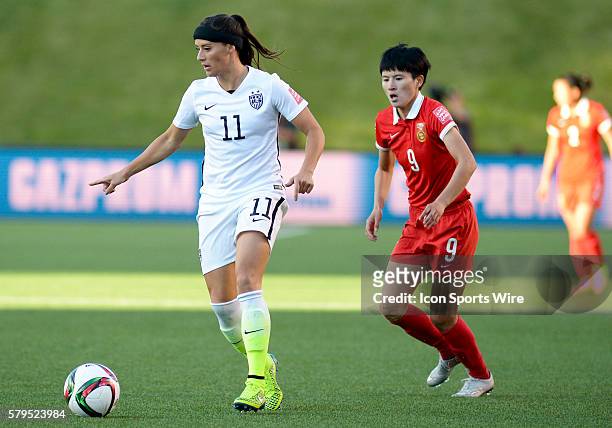 Ali Krieger of USA during the FIFA 2015 Women's World Cup Quarter-Final match between China and the USA at Lansdowne Stadium in Ottawa, Canada. USA...