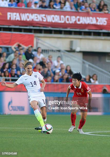 Morgan Brian of USA during the FIFA 2015 Women's World Cup Quarter-Final match between China and the USA at Lansdowne Stadium in Ottawa, Canada. USA...