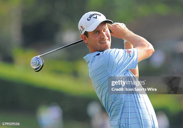 Harris English18th tee during the third round of the Arnold Palmer Invitational at Arnold Palmer's Bay Hill Club & Lodge in Orlando, Florida.