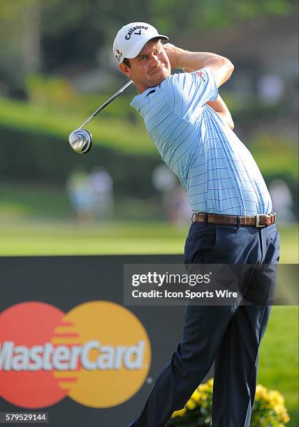 Harris English18th tee during the third round of the Arnold Palmer Invitational at Arnold Palmer's Bay Hill Club & Lodge in Orlando, Florida.