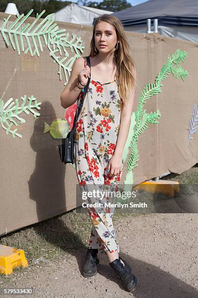 Festival goer poses in a jumpsuit during Splendour in the Grass 2016 on July 22, 2016 in Byron Bay, Australia.