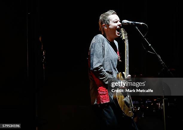 Jonsi Birgisson of Sigur Ros performs during Splendour in the Grass 2016 on July 24, 2016 in Byron Bay, Australia.