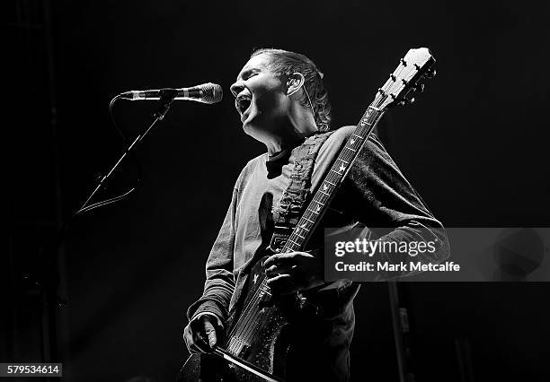 Jonsi Birgisson of Sigur Ros performs during Splendour in the Grass 2016 on July 24, 2016 in Byron Bay, Australia.