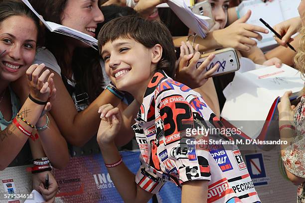 Denise Tantucci of the Braccialetti Rossi cast attends the Giffoni Film Festival Day 10 photocall on July 24, 2016 in Giffoni Valle Piana, Italy.