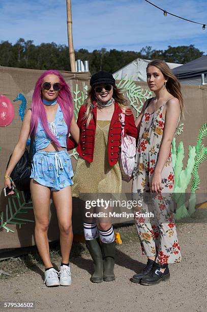 Festival goers during Splendour in the Grass 2016 on July 22, 2016 in Byron Bay, Australia.