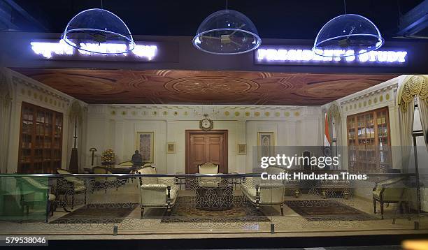 View of Rashtrapati Bhavan Museum Phase 2 during the Press Preview before its inauguration by President Pranab Mukherjee and Prime Minister Narendra...