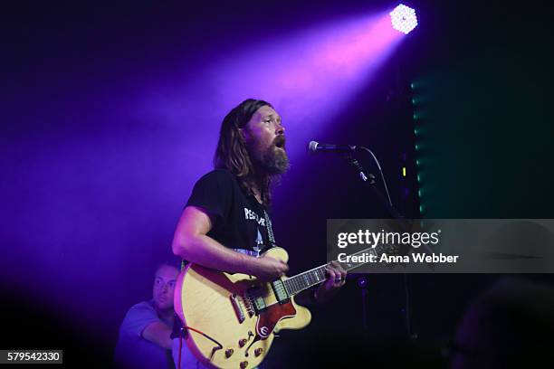 Lead singer Matt Pelham of The Features performs during Exit / In Celebrates 45 Years In Nashville With Elliston Place Street Fest 2016 on July 23,...