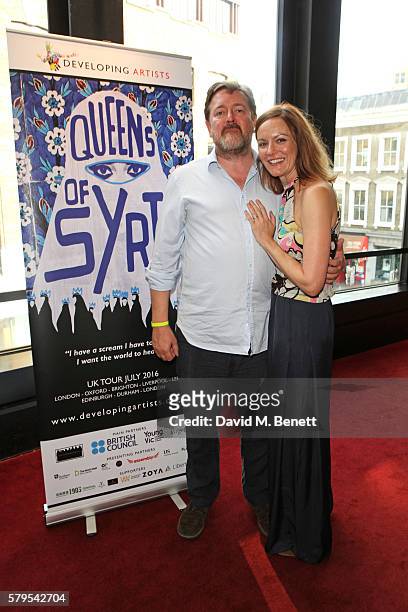 Guy Garvey and Rachael Stirling attend the West End Gala Performance of "Queens Of Syria", a modern adaptation of Euripides' anti-war tragedy 'The...