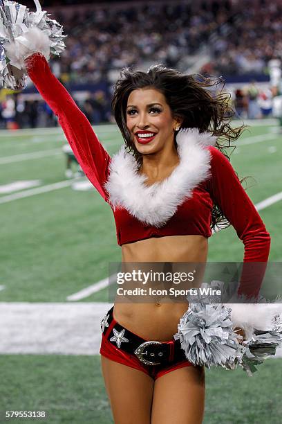 Dallas Cowboys Cheerleader during the NFL regular season game game between the Dallas Cowboys and the New York Jets at AT&T Stadium in Arlington,...