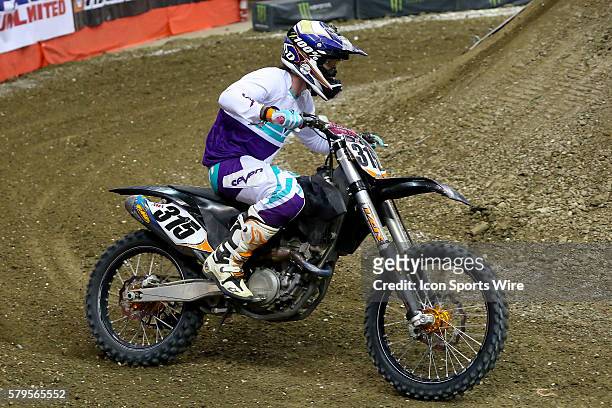 March 21, 2015 - KTM rider Shane Cobb during the race of the AMSOIL Arenacross at the Smoothie King Center in New Orleans, LA.