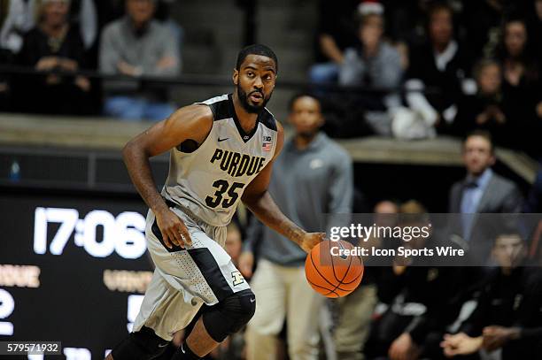 Rapheal Davis Guard Purdue University Boilermakers looks for an opening at Mackay Arena in West Lafayette, Indiana.