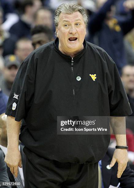 March 22, 2015; West Virginia Mountaineers head coach Bob Huggins during the game between the West Virginia Mountaineers and the Maryland Terrapins...