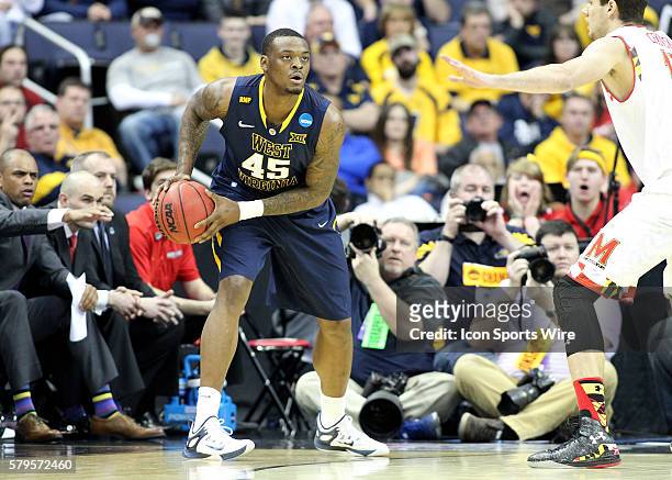 March 22, 2015; West Virginia Mountaineers forward Elijah Macon during the game between the West Virginia Mountaineers and the Maryland Terrapins in...