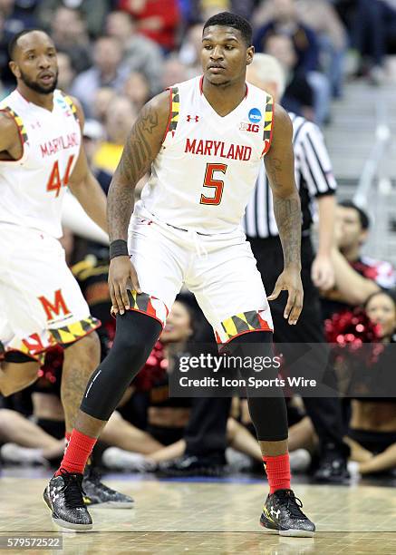 March 22, 2015; Maryland Terrapins guard Dion Wiley during the game between the West Virginia Mountaineers and the Maryland Terrapins in the Thrid...