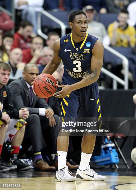 March 22, 2015; West Virginia Mountaineers guard Juwan Staten during the game between the West Virginia Mountaineers and the Maryland Terrapins in...