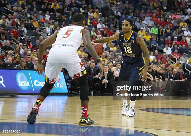 March 22, 2015; West Virginia Mountaineers guard Tarik Phillip during the game between the West Virginia Mountaineers and the Maryland Terrapins in...