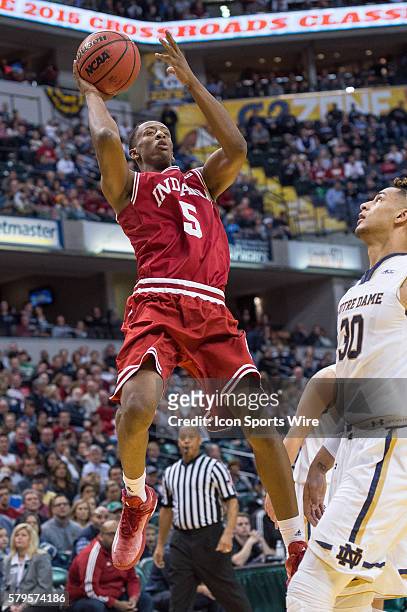 Indiana Hoosiers forward Troy Williams during the Crossroads Classic NCAA basketball game between the Indiana Hoosiers and Notre Dame Fighting Irish...