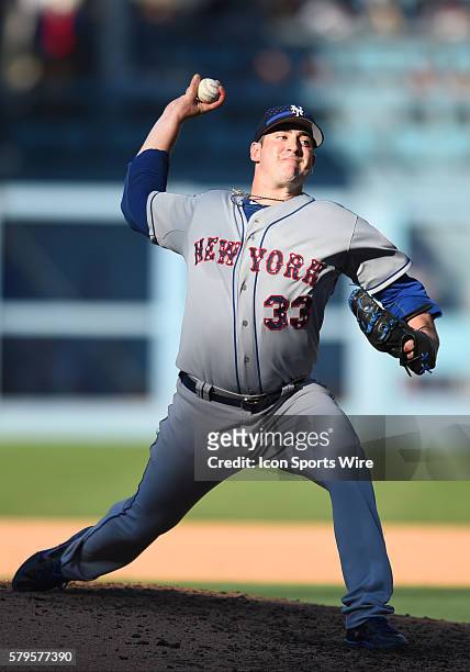 New York Mets Starting pitcher Matt Harvey [8336] during a Major League Baseball game between the New York Mets and the Los Angeles Dodgers at Dodger...